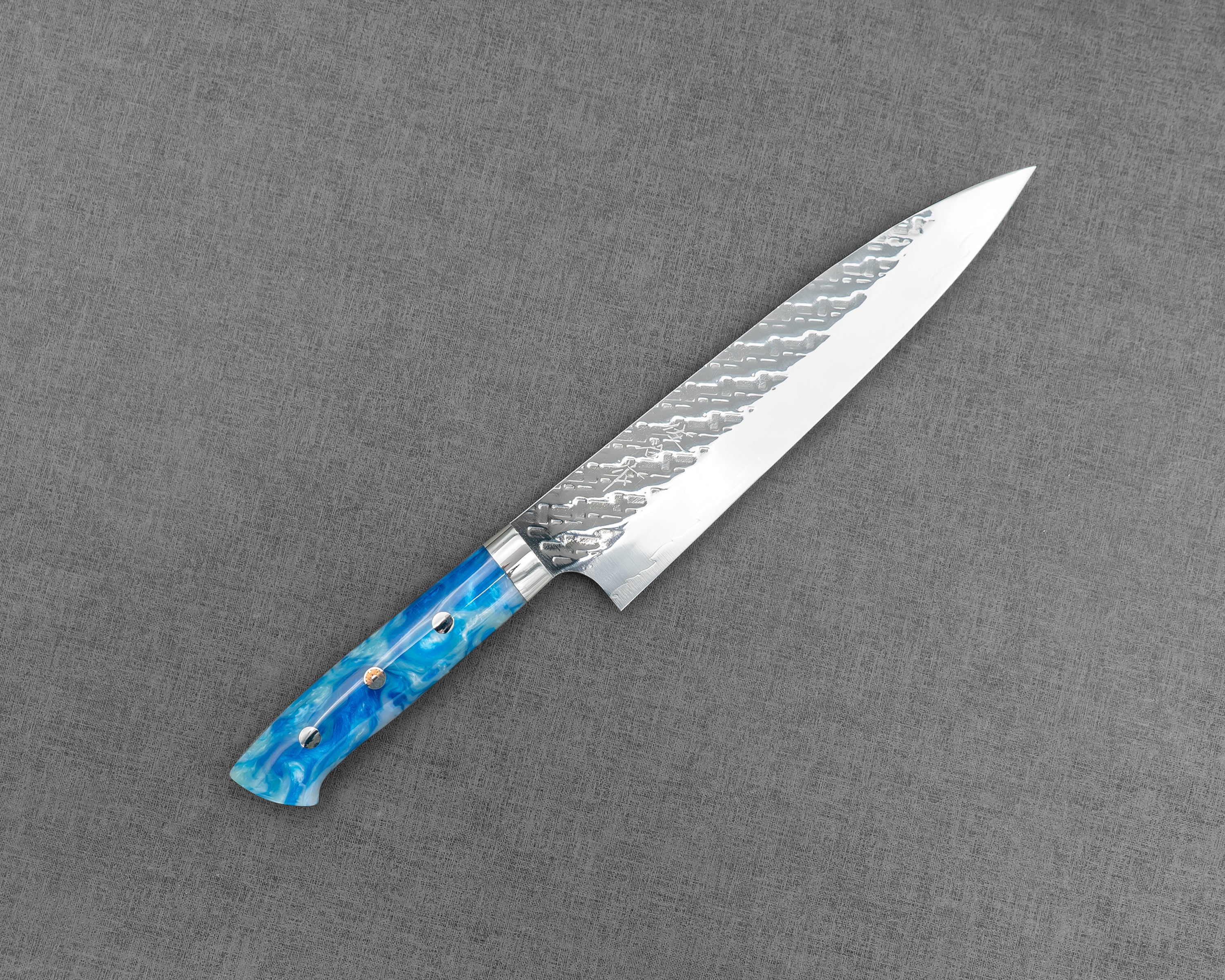 Takeshi Saji STRIX Mirror Tsuchime 210mm Gyuto with Sea Wave
