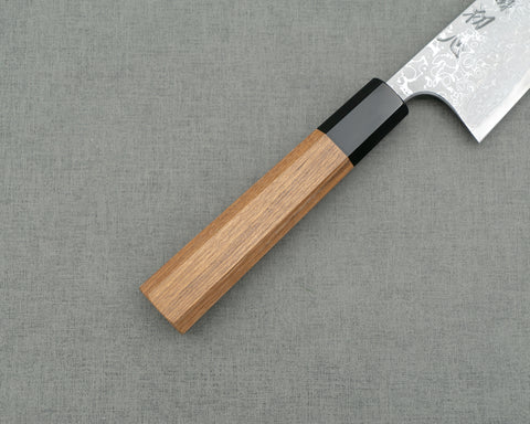 Hatsukokoro / Yoshihiro Yauji Aogami #2 Mirror Damascus 165mm Santoku