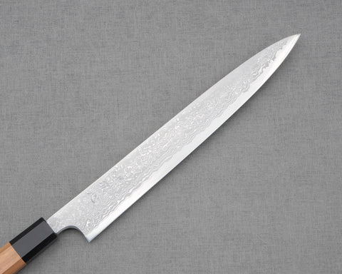 Hatsukokoro / Yoshihiro Yauji Aogami #2 Mirror Damascus Yanagiba
