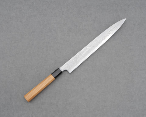 Hatsukokoro / Yoshihiro Yauji Aogami #2 Mirror Damascus Yanagiba