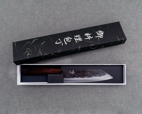 Naru “Hatsukou Series” Aogami #2 Kurouchi 165mm Bunka with Ebony Handle