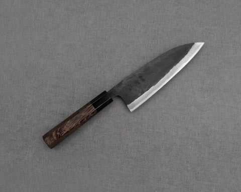 Hatsukokoro "Kurokaze" Aogami #2 Kurouchi 180mm Double-Bevel Deba