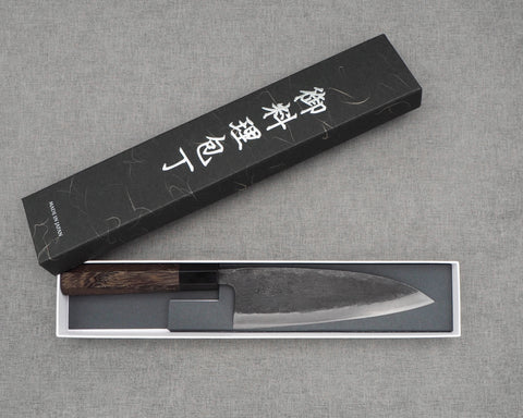 Hatsukokoro "Kurokaze" Aogami #2 Kurouchi 180mm Double-Bevel Deba