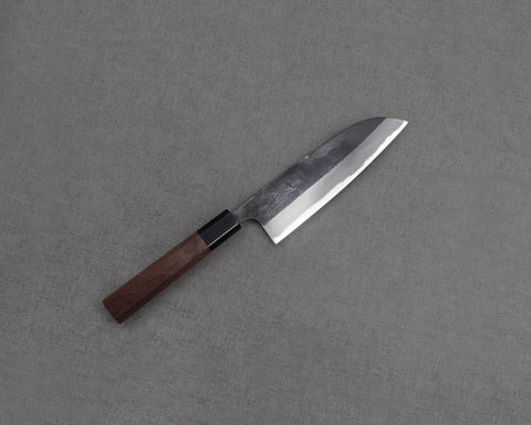 Hatsukokoro "Shikkoku" Aogami #2 Kurouchi 165mm Santoku