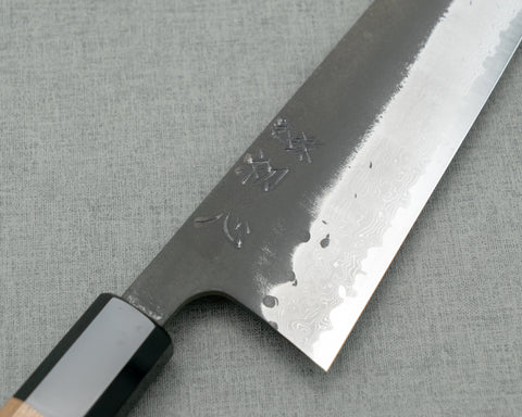 Hatsukokoro / Takahiro Nihei "Shinkiro" Aogami Super Kurouchi Damascus Tsuchime 165mm Bunka