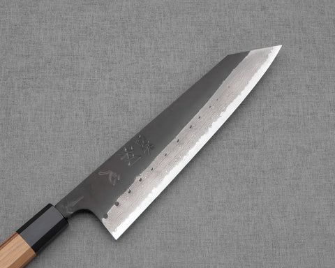 Hatsukokoro / Takahiro Nihei "Shinkiro" Aogami Super Kurouchi Damascus Tsuchime 210mm Kiritsuke Gyuto