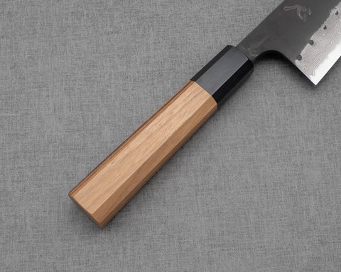 Hatsukokoro / Takahiro Nihei "Shinkiro" Aogami Super Kurouchi Damascus Tsuchime 210mm Kiritsuke Gyuto