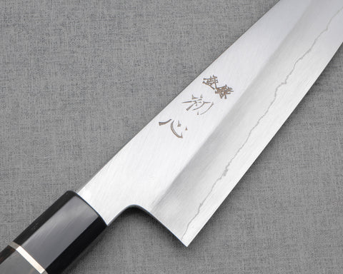 Hatsukokoro / Nakagawa Ginsan (Silver #3) 170mm Gyuto with Ginmaki Ebony Handle