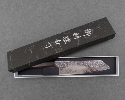Hatsukokoro "Ginga" ATS-34 Mirror Damascus 180mm Bunka