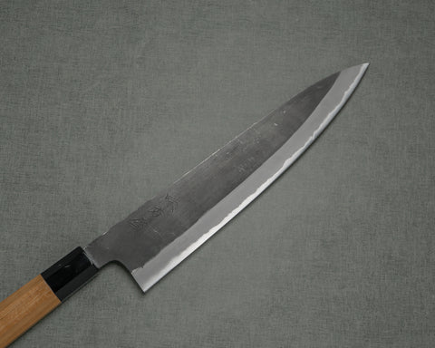 Hinoura "Ajikataya" Shirogami #2 Kurouchi 240mm Gyuto with Teak Handle