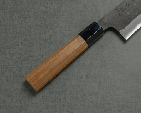 Hinoura "Ajikataya" Shirogami #2 Kurouchi 240mm Gyuto with Teak Handle