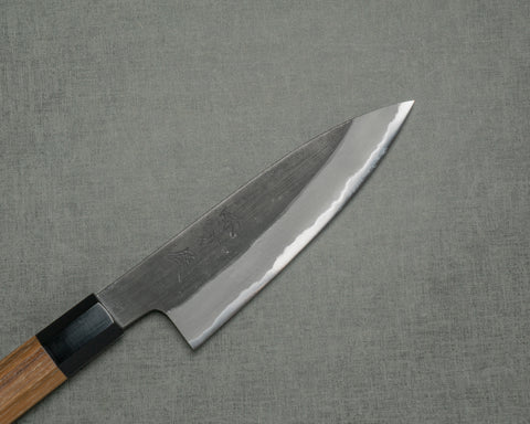 Hinoura "Ajikataya" Shirogami #2 Kurouchi 120mm Petty with Teak Handle