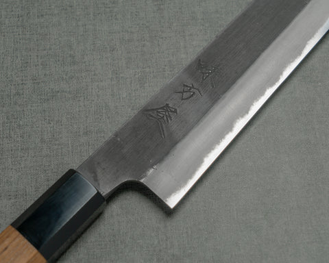 Hinoura "Ajikataya" Shirogami #2 Kurouchi Sujihiki with Teak Handle