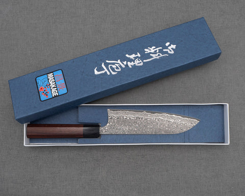 Masakage "Kumo" VG10 Kurosome Damascus 170mm Santoku