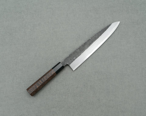 Hatsukokoro / Myojinriki Seisakusho "Shirasagi" Aogami #2 Kurouchi Tsuchime Gyuto