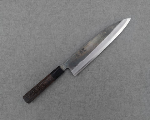 Hatsukokoro / Motokyuuichi Hamono "Kurosagi" Aogami Super 3-Layer Kurouchi Gyuto