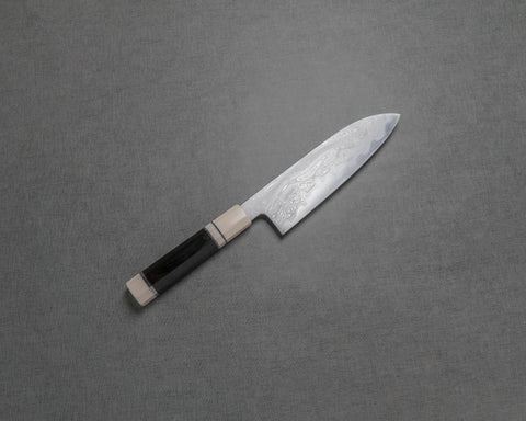 Nakagawa / Naohito Myojin Aogami #1 Damascus 165mm Santoku