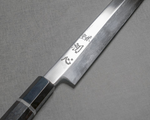 Hatsukokoro / Nakagawa Aogami #2 Mirror Sakimaru Takohiki with Ebony Double-Ginmaki Handle