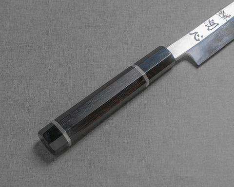 Hatsukokoro / Nakagawa Aogami #2 Mirror Sakimaru Takohiki with Ebony Double-Ginmaki Handle