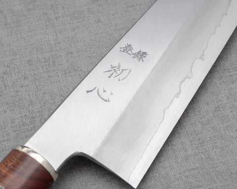 Hatsukokoro / Nakakawa Ginsan (銀色 #3) 210mm Gyuto 帶白鹿角手柄