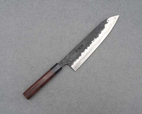 Kisuke x Kaishin Shirogami #2 Hon-Warikomi Kurouchi Tsuchime 210mm Gyuto