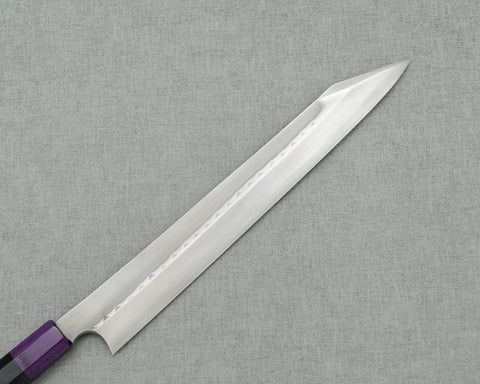 Nigara Mizu-Honyaki Aogami #2 "Mount Fuji" 300mm Kiritsuke Yanagiba