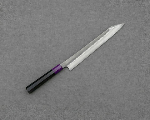 Nigara Mizu-Honyaki Aogami #2 "Mount Fuji" 300mm Kiritsuke Yanagiba