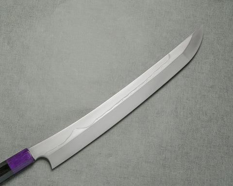 Nigara Mizu-Honyaki Aogami #2 "Mount Fuji" 330mm Sakimaru Takohiki