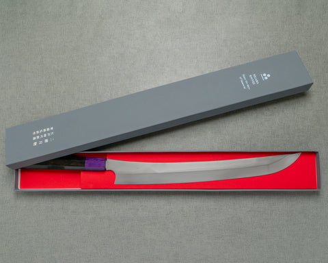 Nigara Mizu-Honyaki Aogami #2 "Mount Fuji" 330mm Sakimaru Takohiki