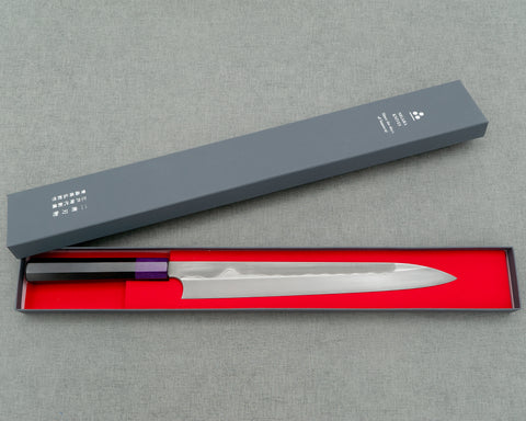 Nigara Mizu-Honyaki Aogami #2 "Mount Fuji" 300mm Yanagiba