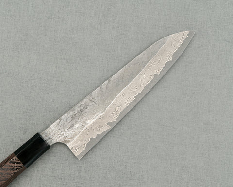 Nigara Ginsan (Silver #3) Nashiji Kurosome Damascus 210mm Gyuto