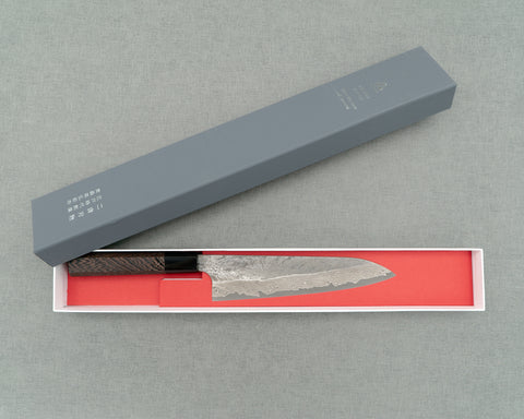 Nigara Ginsan (Silver #3) Nashiji Kurosome Damascus 210mm Gyuto