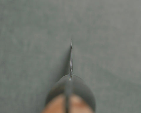 Nigara "Anmon" R2/SG2 49 Layers Kurosome Damascus 135mm Kiritsuke Petty with Stabilized Wood / Polished Tigereye Acrylic Handle