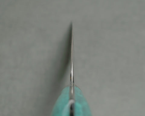 Nigara "Anmon" R2/SG2 49 Layers Kurosome Damascus 240mm Kiritsuke Gyuto with Green Turquoise Handle