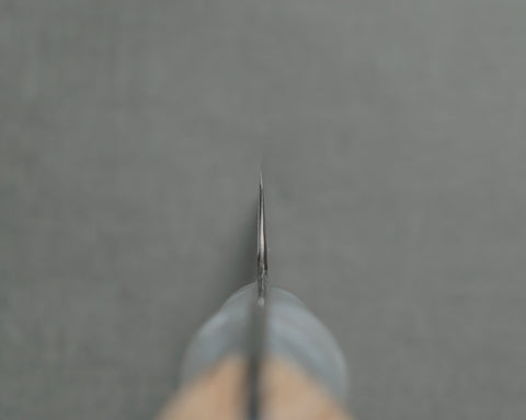 Nigara "Anmon" R2/SG2 49 Layers Kurosome Damascus 135mm Petty with Stabilized Wood / Polished Snow White Acrylic Handle