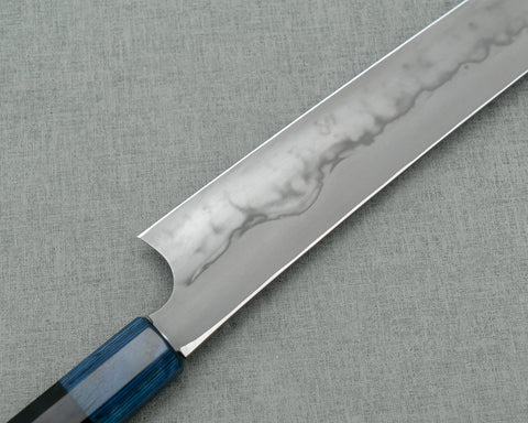 Nigara Mizu-Honyaki Shirogami #1 "Cloudy Mount Fuji" 300mm Kiritsuke Yanagiba