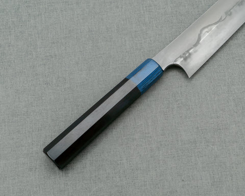 Nigara Mizu-Honyaki Shirogami #1 "Cloudy Mount Fuji" 300mm Kiritsuke Yanagiba