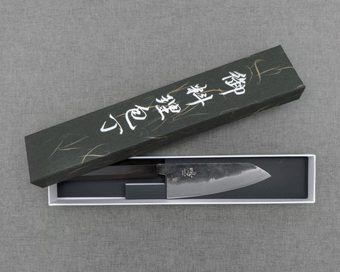 Naru “Hatsukou Series” Aogami #2 Kurouchi 120mm Ko-Bunka with Ebony Handle
