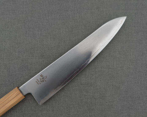 Naru "Kyoko Series" SLD 3-Layer Mirror Polished Blasting 195mm Gyuto with Olive Wood Handle