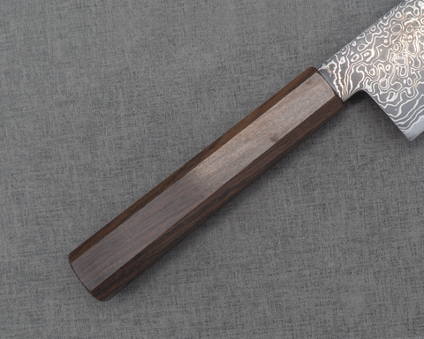 Naru "Eiko Series" R2/SG2 Kurosome Damascus 180mm Bunka with Bubinga Handle
