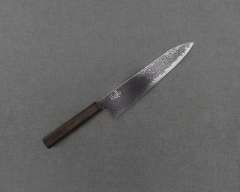 Naru "Eiko Series" R2/SG2 Kurozome Damascus Gyuto with Bubinga Handle