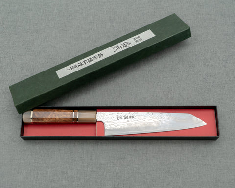 Sukenari R2/SG2 Mirror Damascus Kiritsuke Gyuto