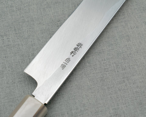 Sakai Takayuki / Kenji Togashi / Shirogami #1 Katsuo Iura Engraved Sakura Mirror 300mm Sakimaru Takohiki with Bubinga Triple-Ginmaki Handle