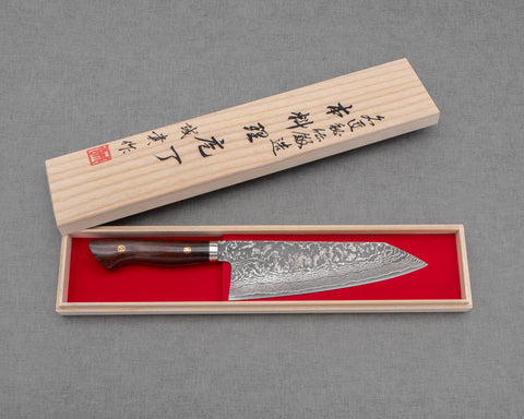 Shigeki Tanaka R2/SG2 Kurosome Damascus Gyuto with Ironwood Handle