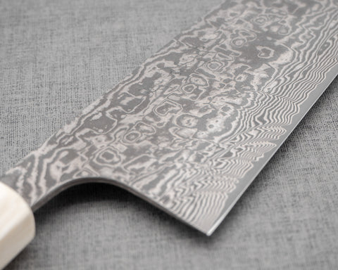 Takeshi Saji R2/SG2 Black Damascus 270mm Gyuto with Ivory / Rosewood Handle