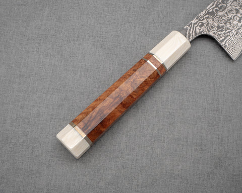 Takeshi Saji R2/SG2 Black Damascus 270mm Gyuto with Ivory / Rosewood Handle