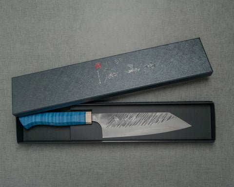 Yu Kurosaki "Fujin" R2/SG2 170mm Bunka with Blue Maplewood Handle