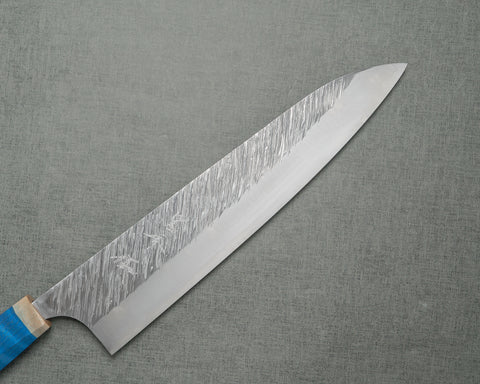 Yu Kurosaki "Fujin" R2/SG2 240mm Gyuto with Blue Maplewood Handle