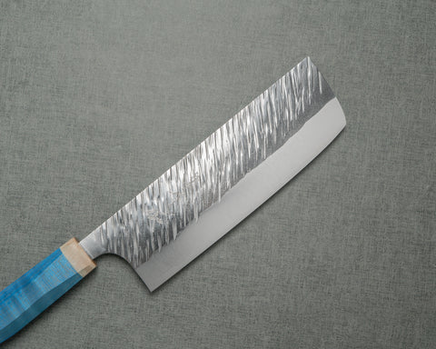 Yu Kurosaki "Fujin" R2/SG2 165mm Nakiri with Blue Maplewood Handle