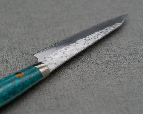 Yu Kurosaki "Senko" R2/SG2 130mm Kiritsuke Petty with Green Turquoise Handle